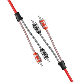 1 Male to 2 Female Twisted RCA Y-Cable w/dual molded ends - RVY2F