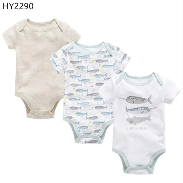 2019 6Pcs 3Pcs Summer New Baby Girl Bodysuits