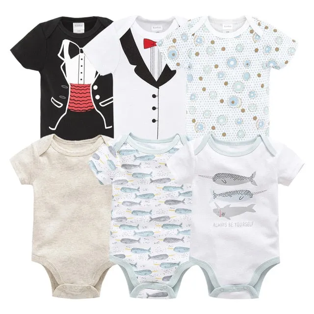 2019 6Pcs 3Pcs Summer New Baby Girl Bodysuits