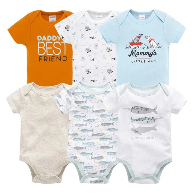 2019 6Pcs 3Pcs Summer New Baby Girl Bodysuits