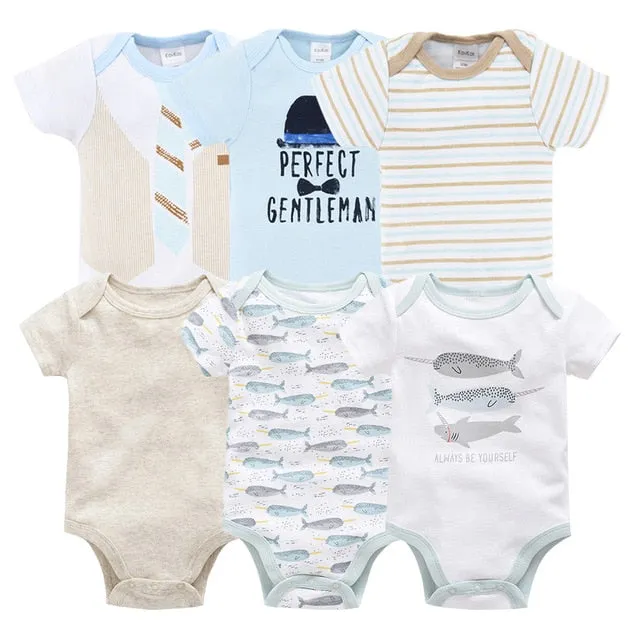 2019 6Pcs 3Pcs Summer New Baby Girl Bodysuits