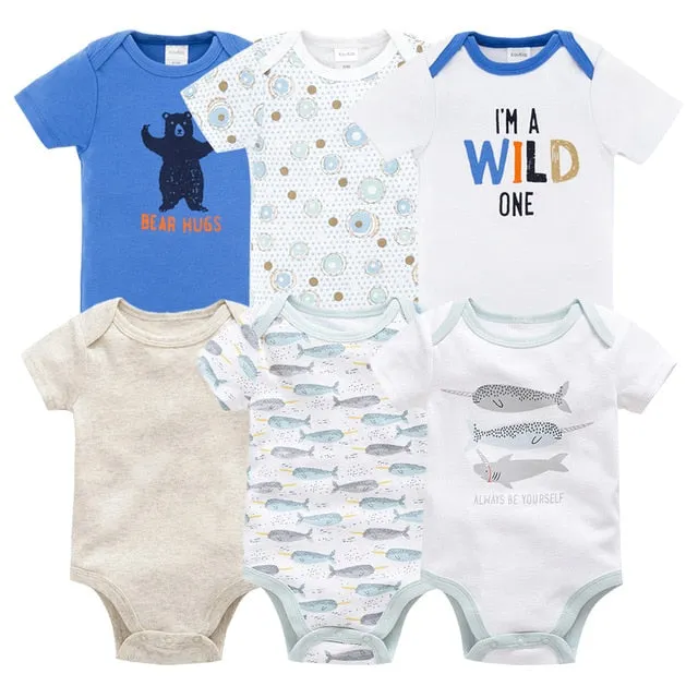 2019 6Pcs 3Pcs Summer New Baby Girl Bodysuits