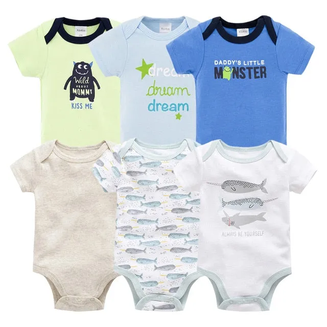 2019 6Pcs 3Pcs Summer New Baby Girl Bodysuits