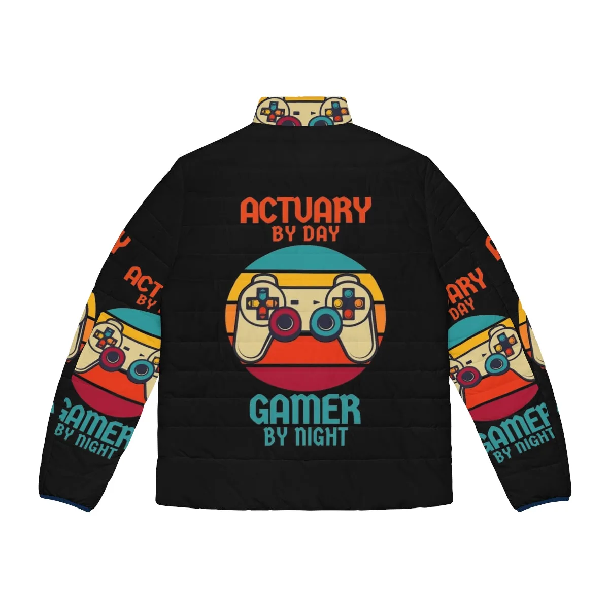 Actuary by Day, Gamer by Night Puffer Jacket