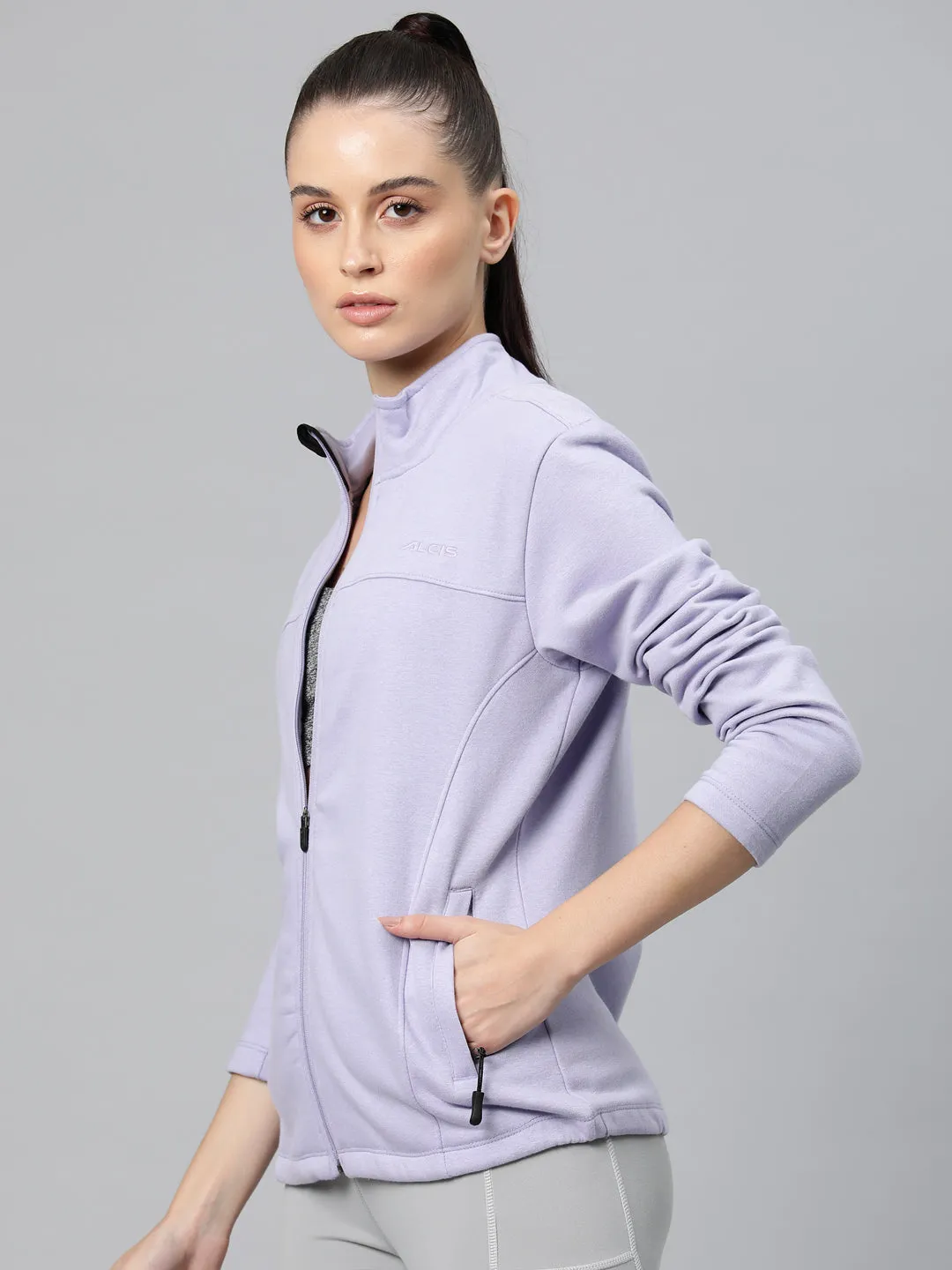 Alcis Women Solid Sporty Jacket