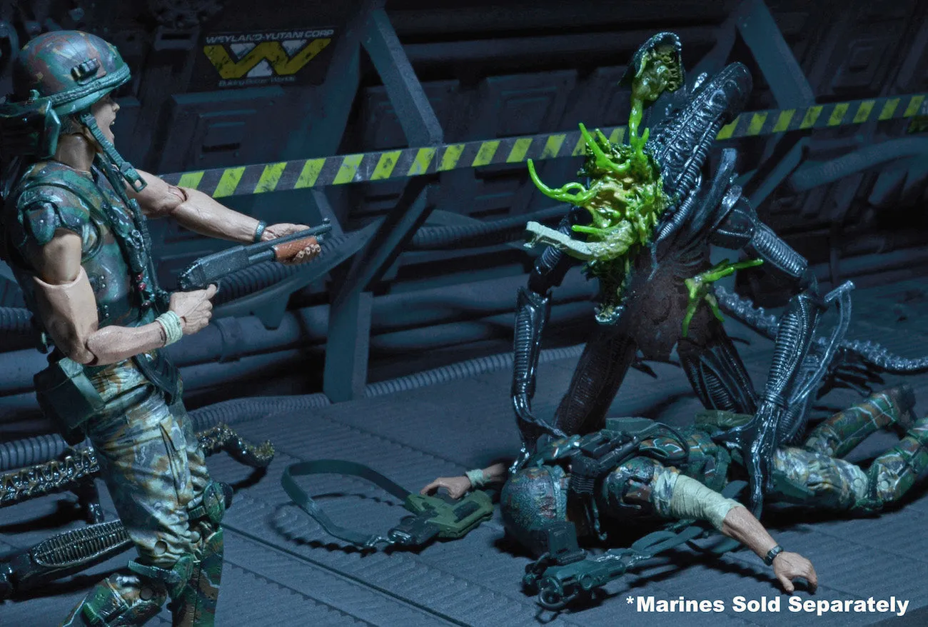 ALIENS SERIES 12: Xenomorph Warrior Battle Damaged (Blue) Action Figure