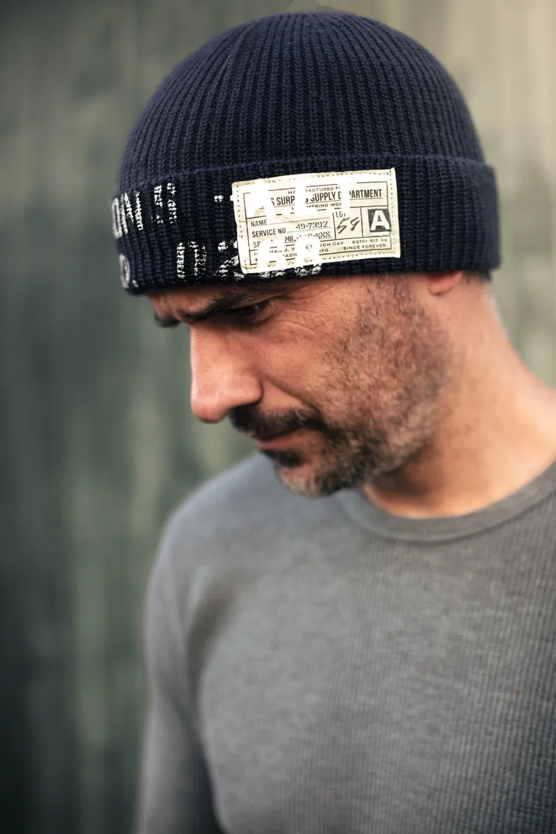 &SONS Tyvek Surplus Beanie Dark Navy