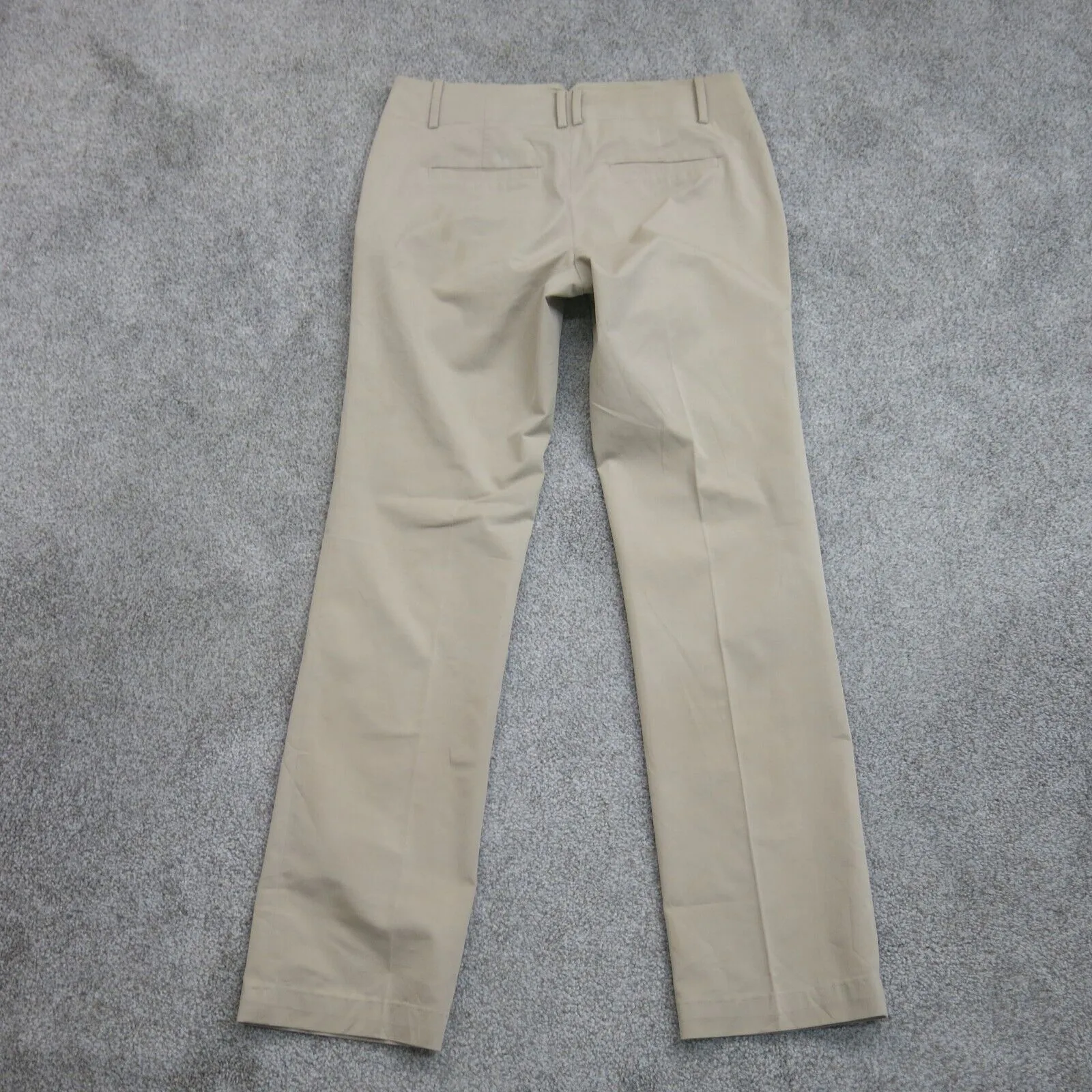 ANN Taylor Womens Chino Pant Straight Leg Mid Rise Salish Pockets Beige Size 4