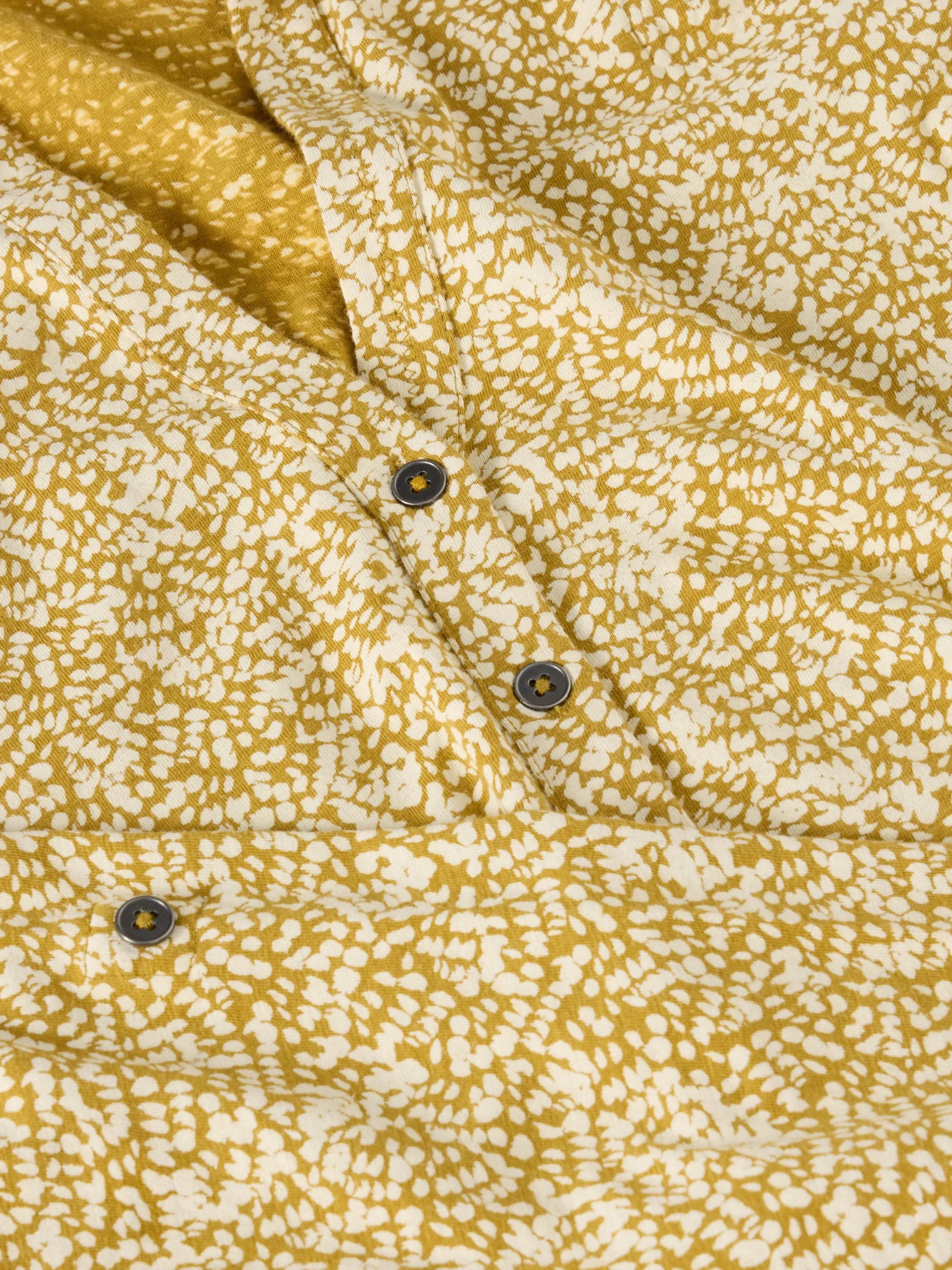 Annie Jersey Shirt - Chartreuse Print