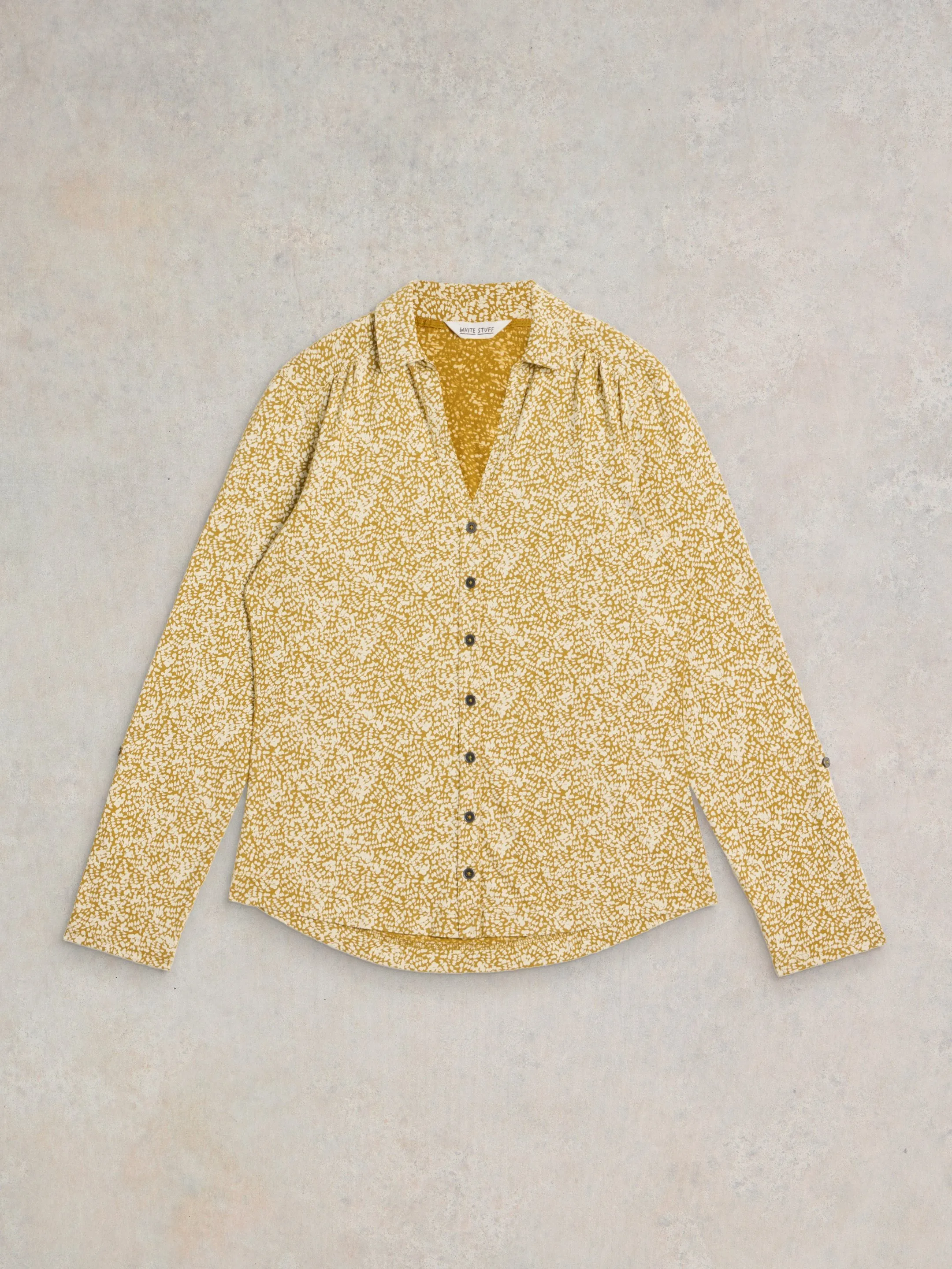 Annie Jersey Shirt - Chartreuse Print