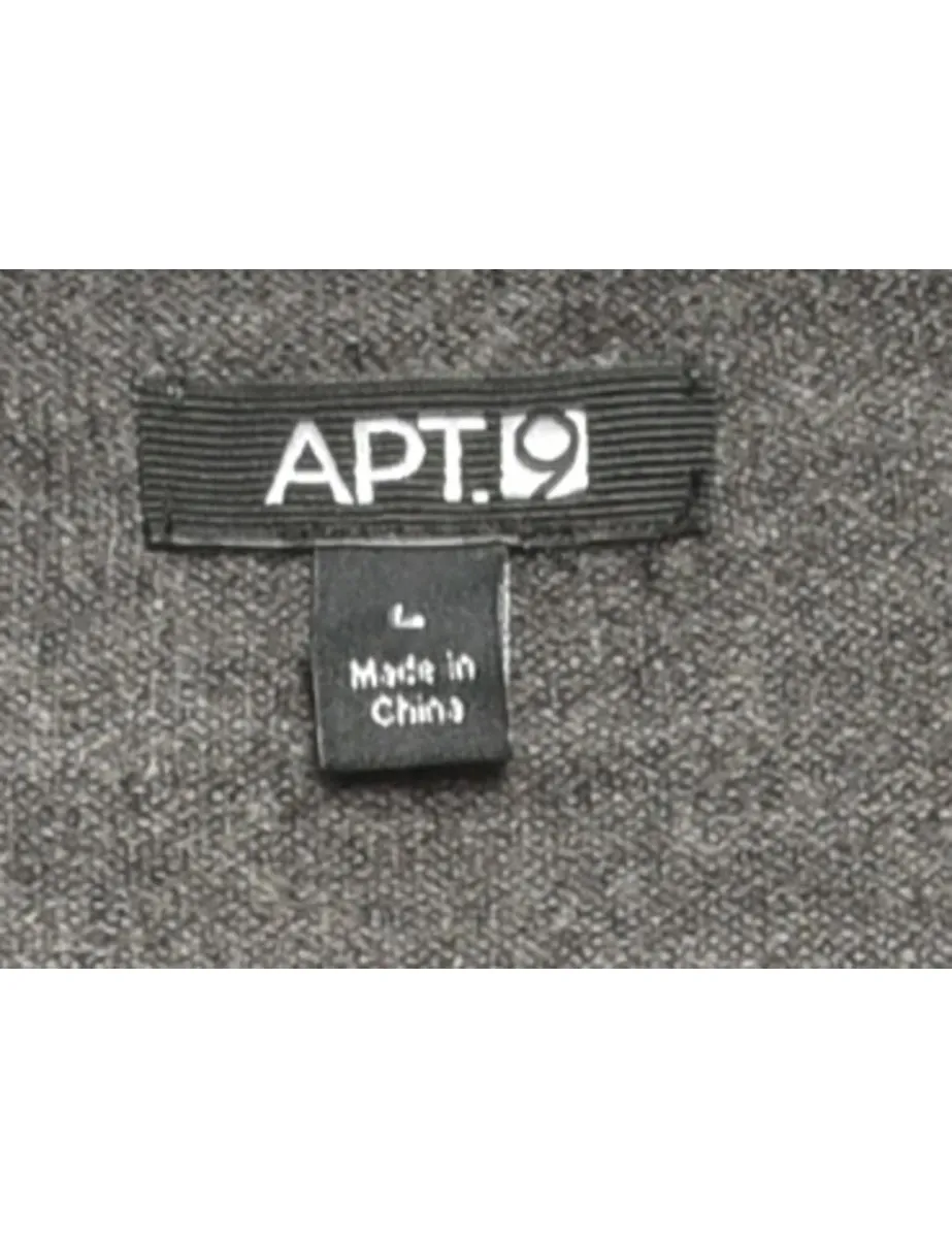 Argyle Grey Jumper - L