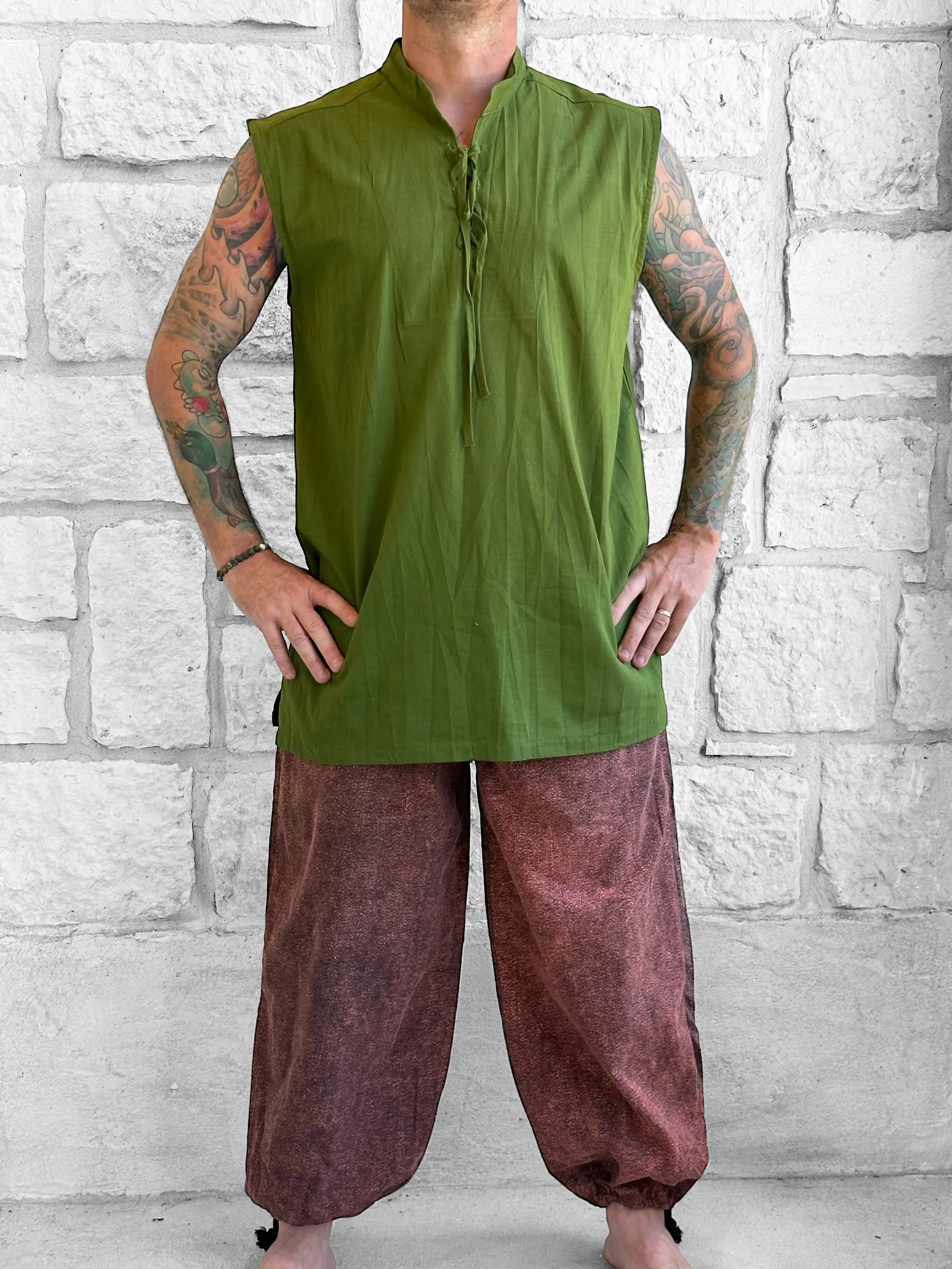 'Baggy Pirate Pants' - Light Stone Brown