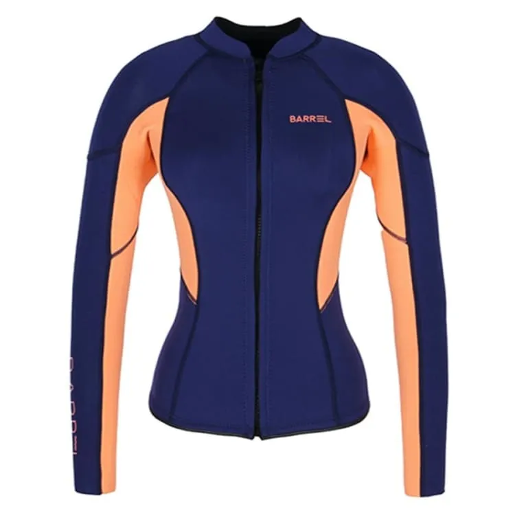 Barrel Womens Pluma 2mm Neoprene Jacket-NAVY/PEACH