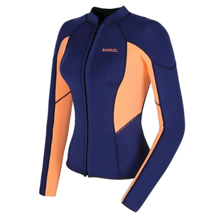 Barrel Womens Pluma 2mm Neoprene Jacket-NAVY/PEACH