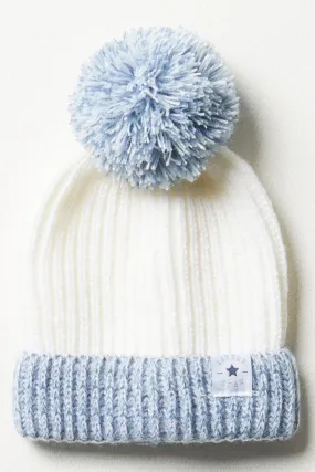 Beanie Blue & White