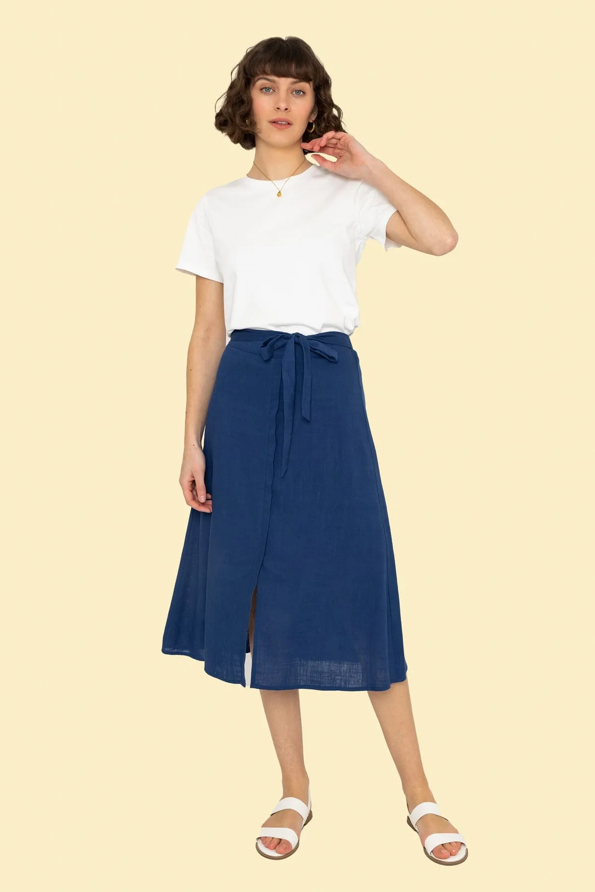 Belted Midi Skirt