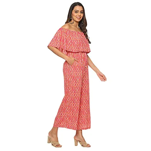 BIBA WOMEN PRINTED MIX AND MATCH(JUMPSUIT1966_PINK_40)