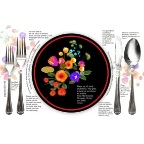 Black Enamel Printable Party Placemat Freebie