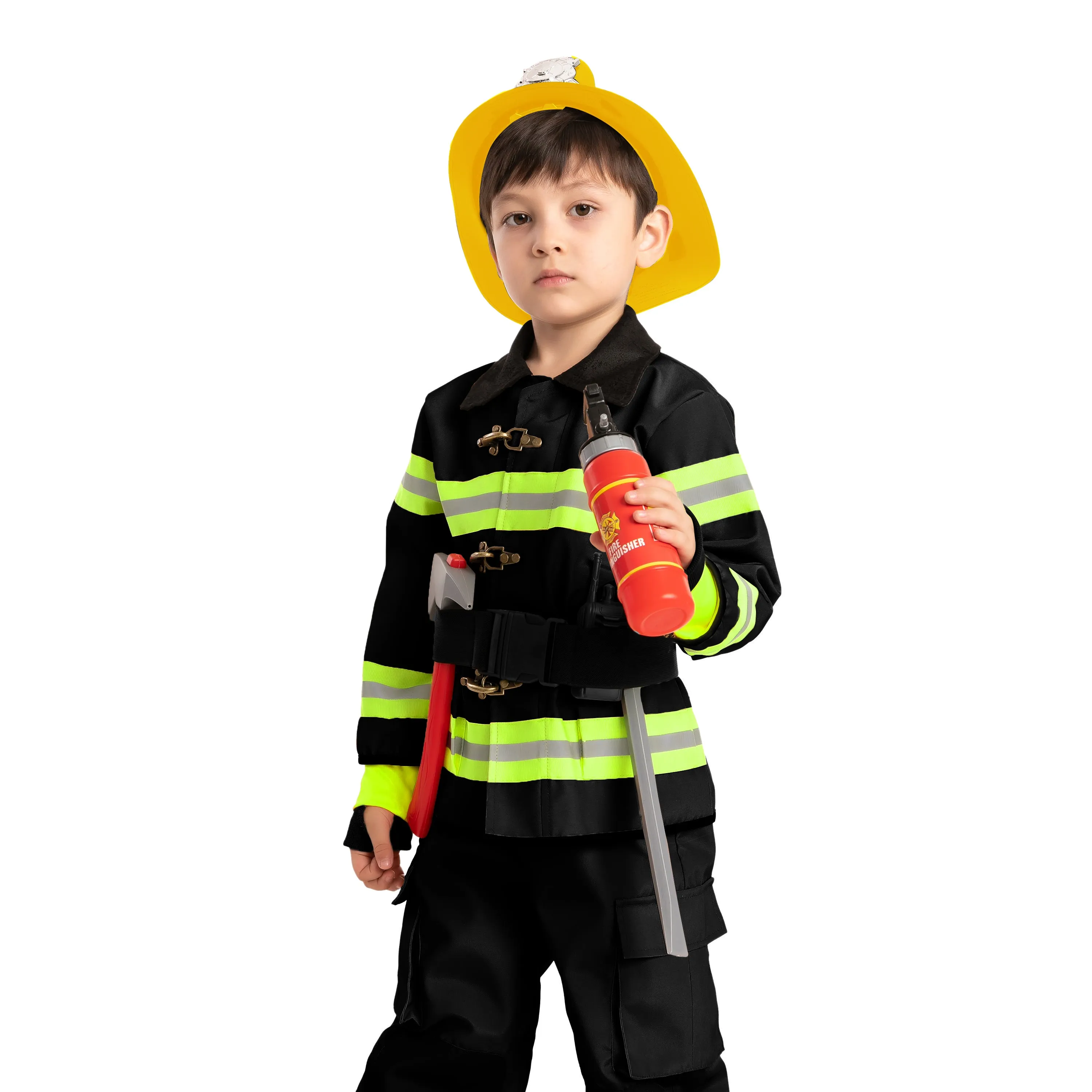 Black Firefighter Costume - Child