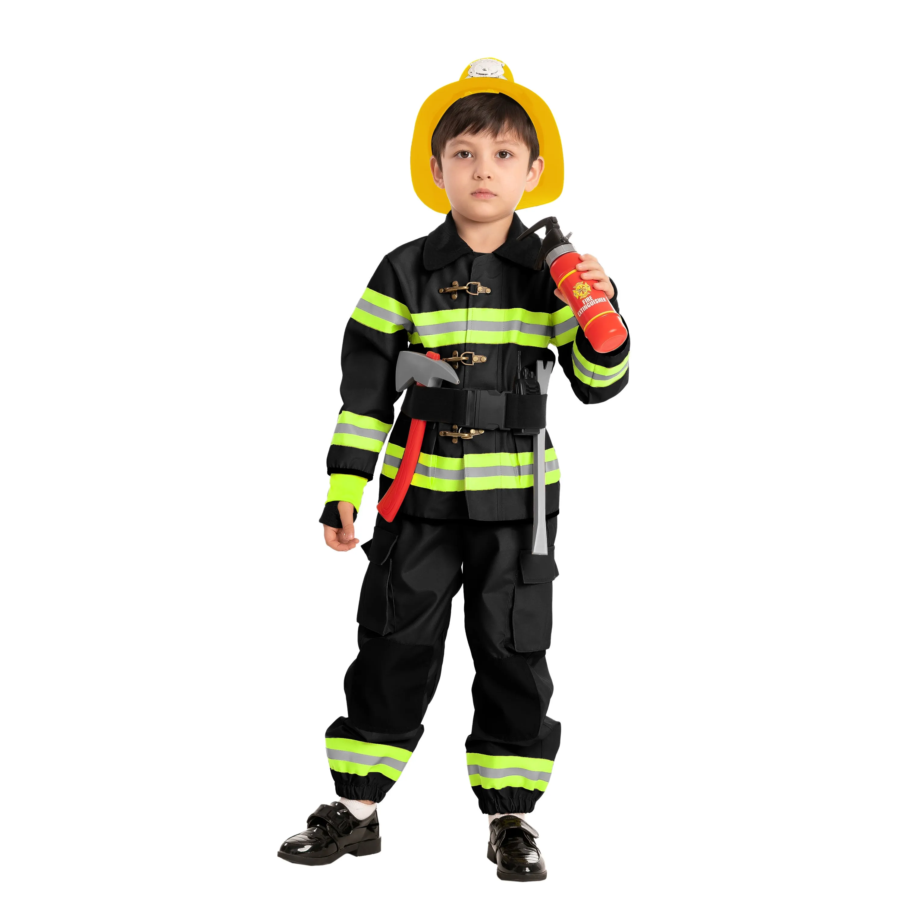 Black Firefighter Costume - Child