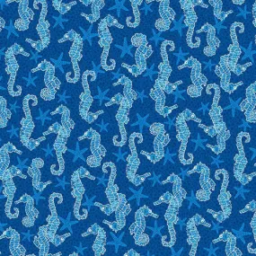 Blue Tossed Seahorses