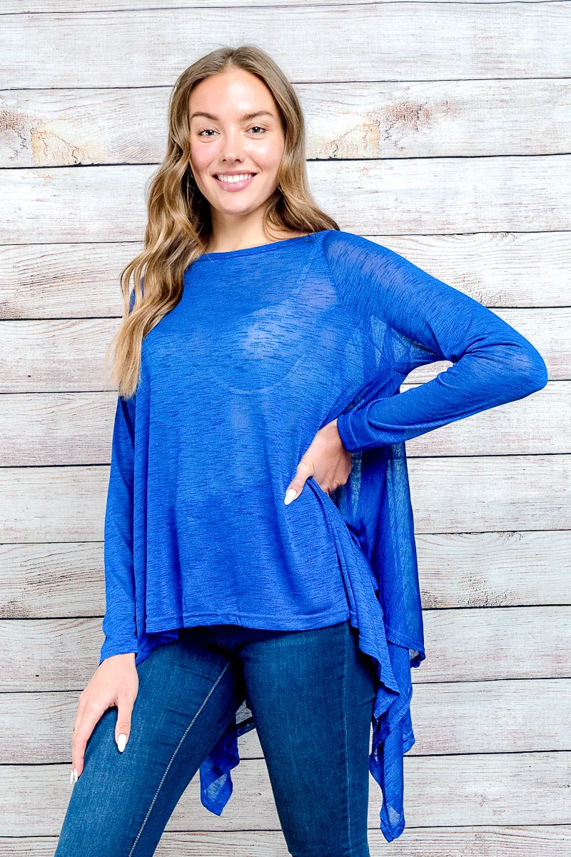 Boat Neckline Long Sleeve Tunic Top (SW13494)