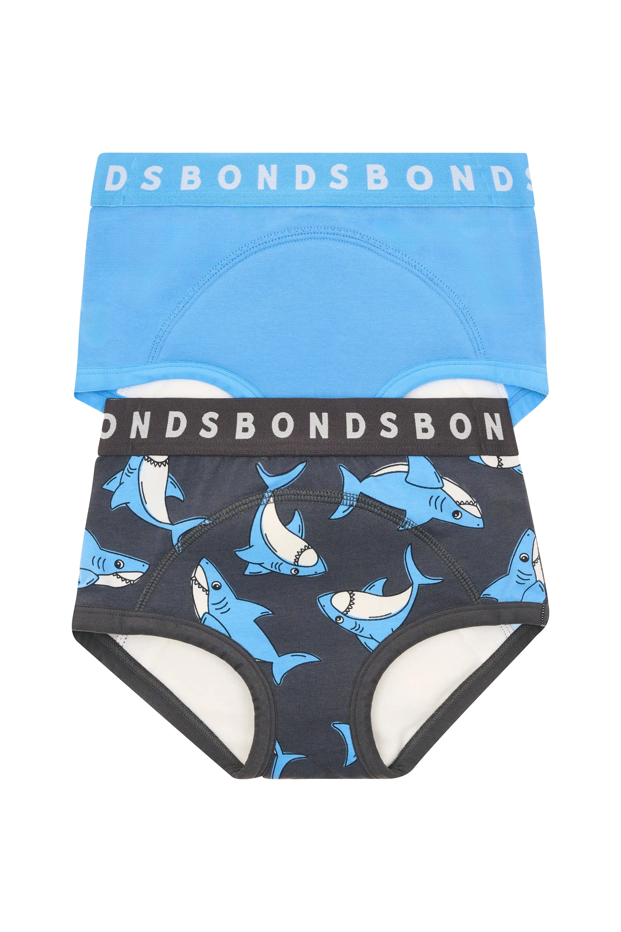 Bonds Whoopsies Toilet Training Undies 2 Pack - Sharktastic/Active Blue