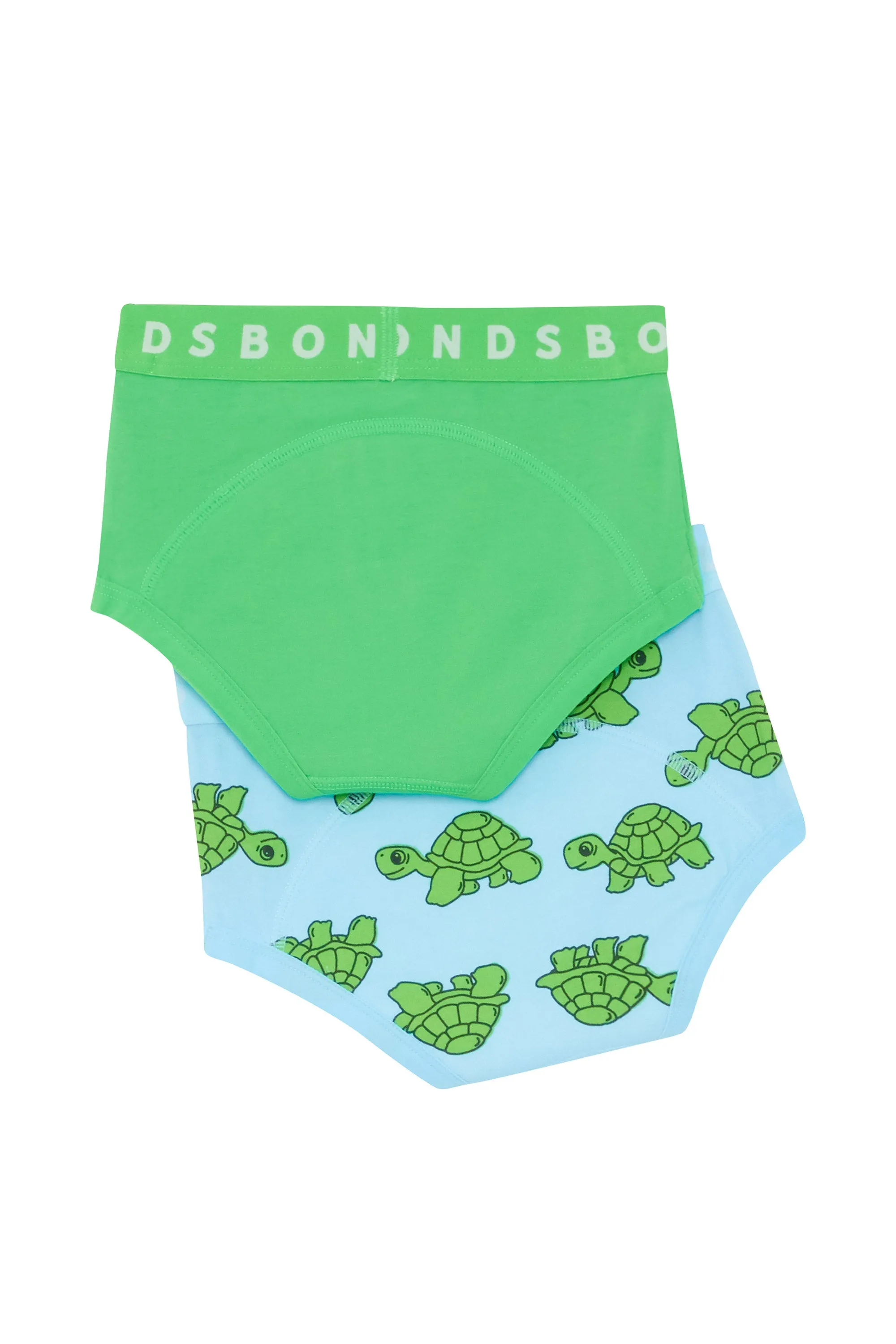 Bonds Whoopsies Toilet Training Undies 2 Pack - Slow & Steady/Major Key Green