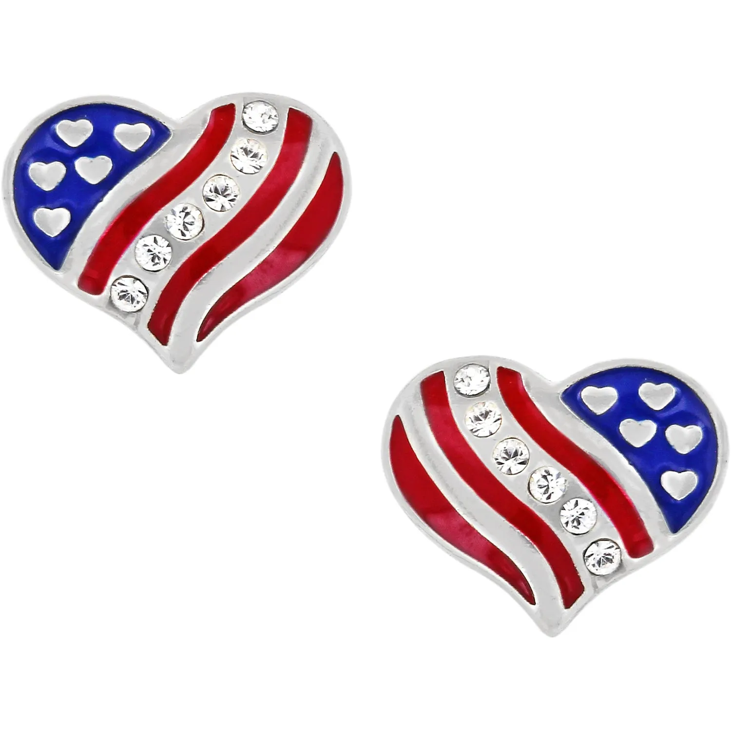 Brighton Hearts and Stripes Mini Post Earrings