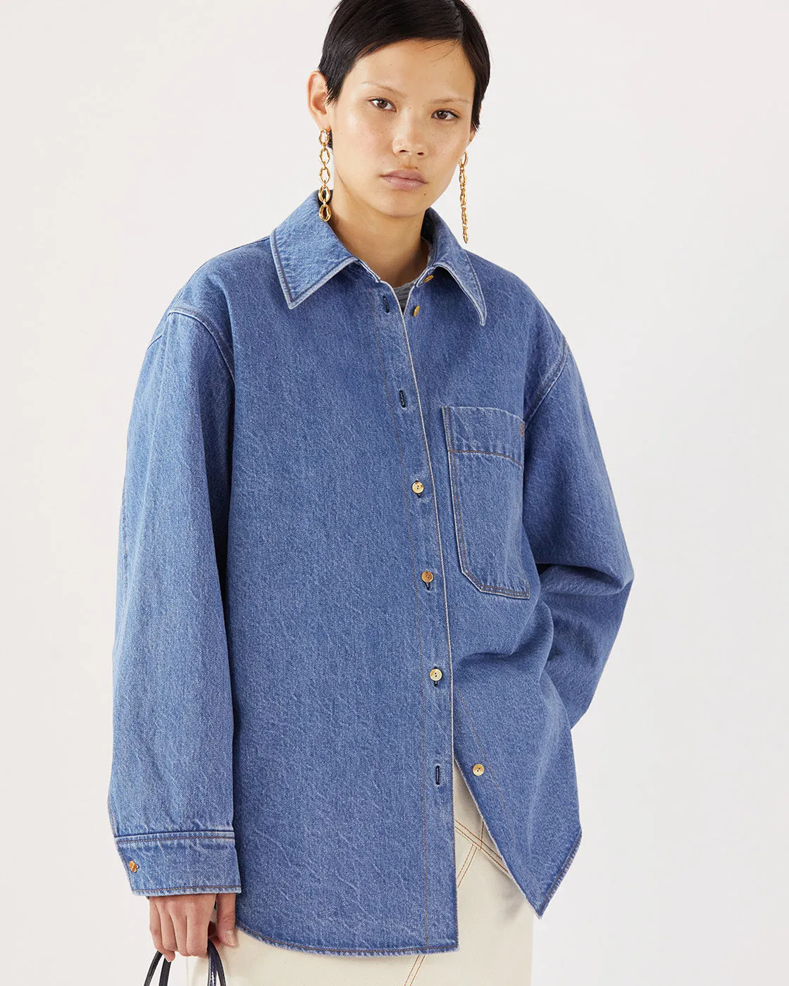 Caprice Shirt Organic Cotton Denim Indigo