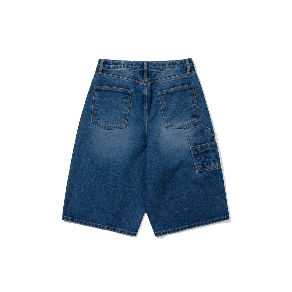 CARPENTER LOOSEFIT DENIM SHORT PANTS BRUSH BLUE