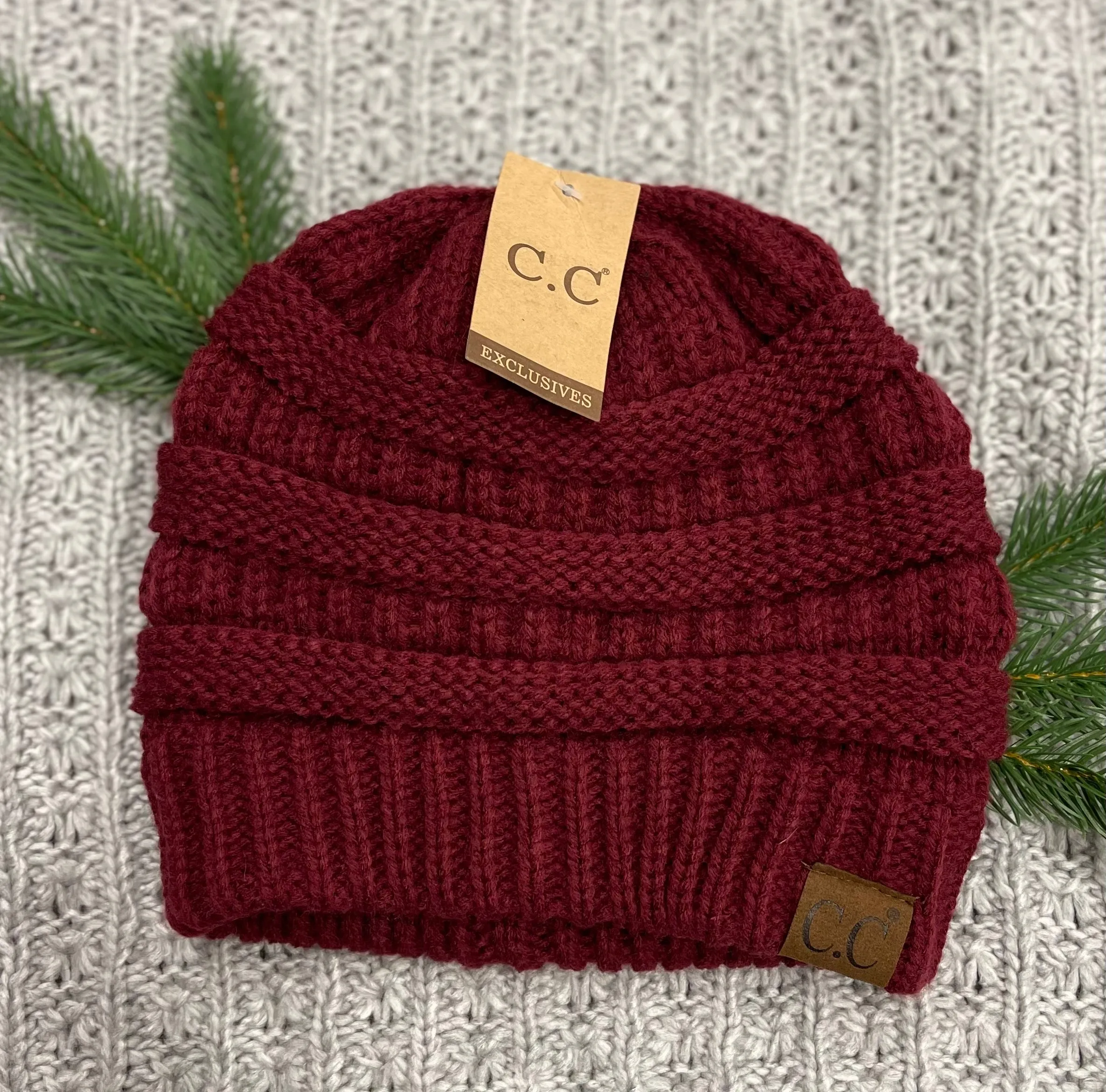 CC Beanie Small Cable Knit- Classic