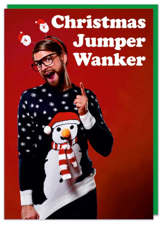 Christmas Jumper Wanker Card