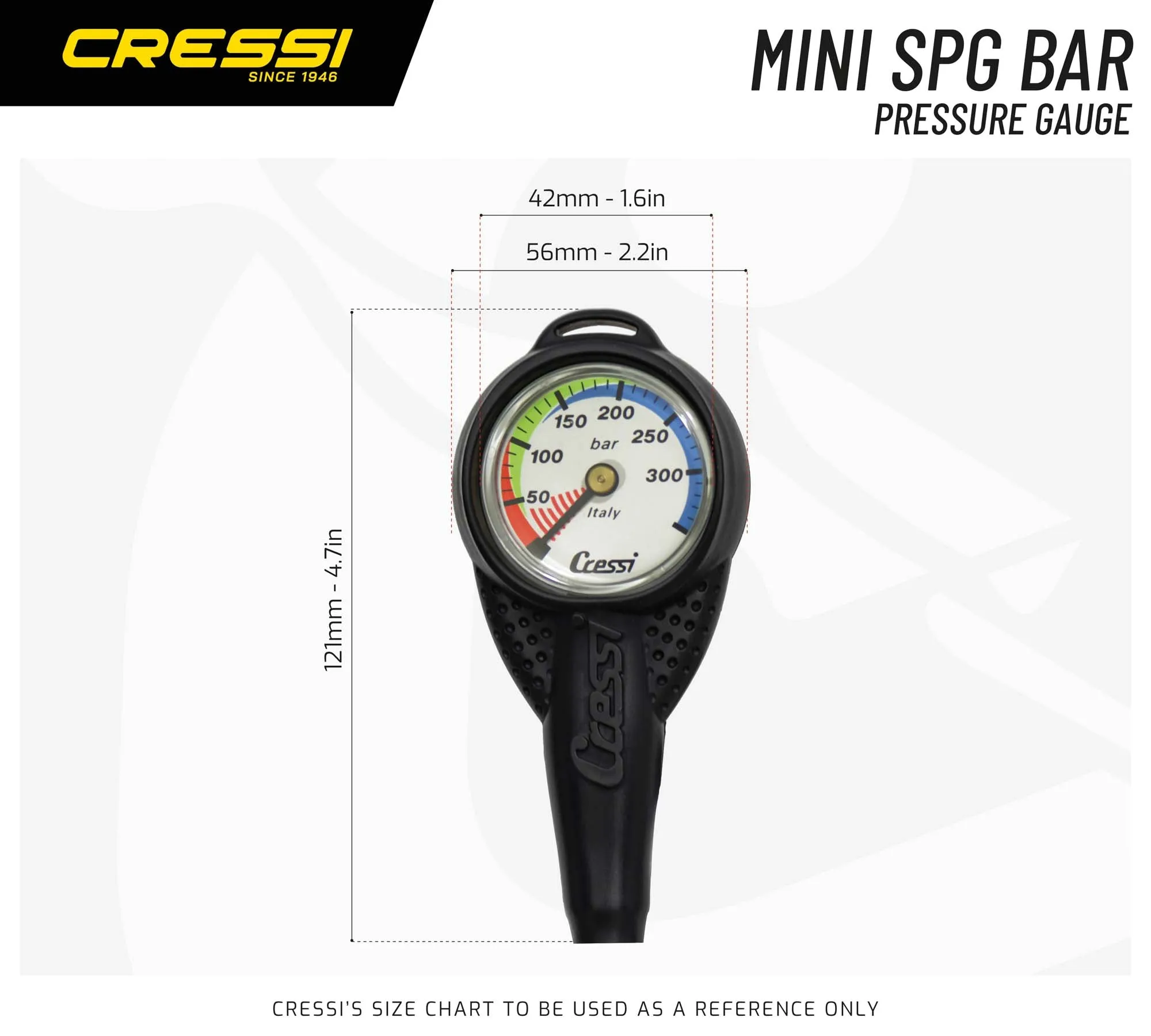 Cressi Mini SPG w/ Rubber Housing (Bar)