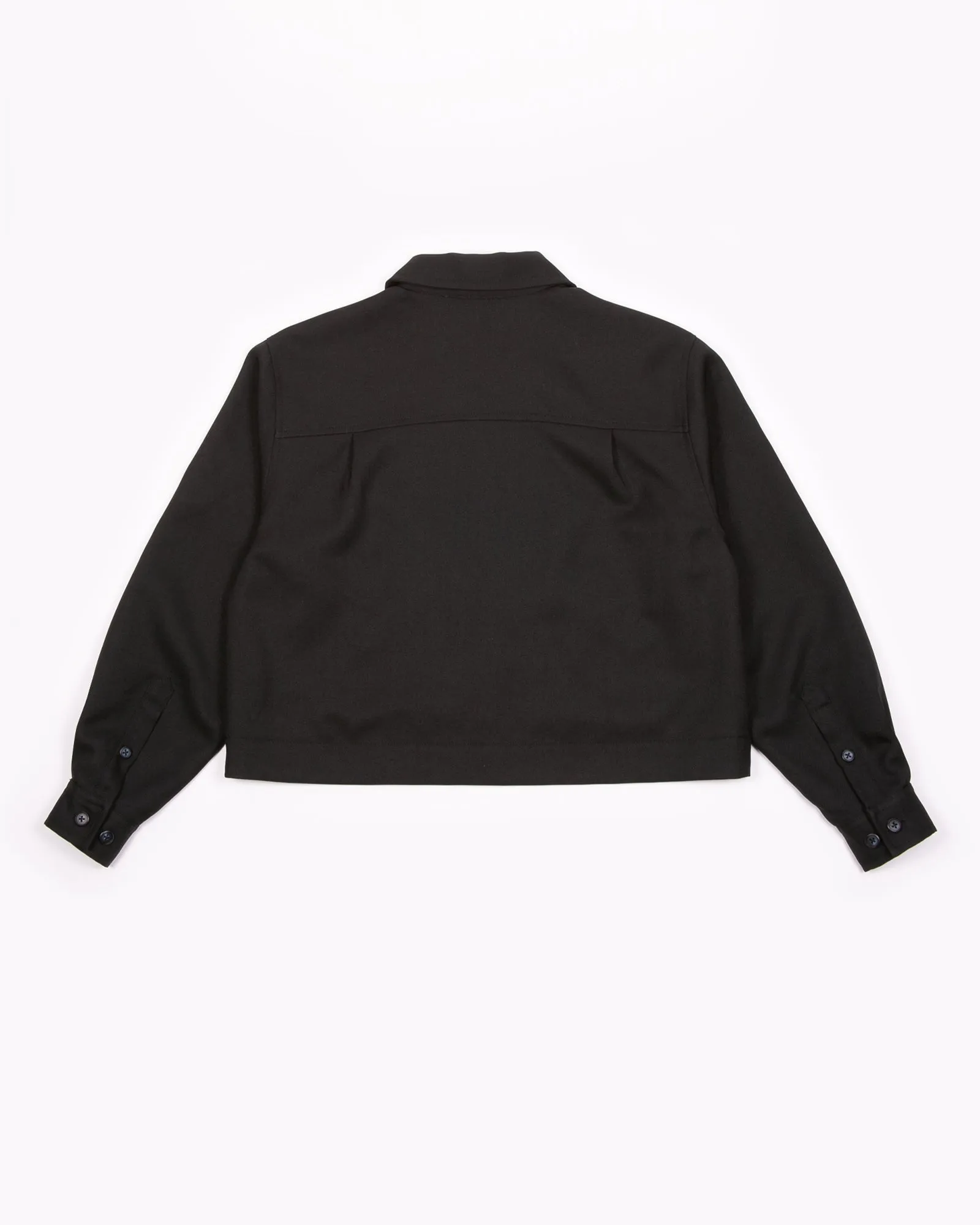 Crop Harrington Jacket - Black Sharkskin W