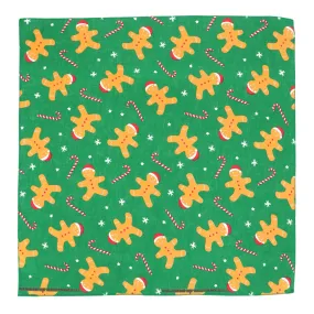 CTM® Gingerbread Man and Candy Cane Christmas Holiday Print Bandana