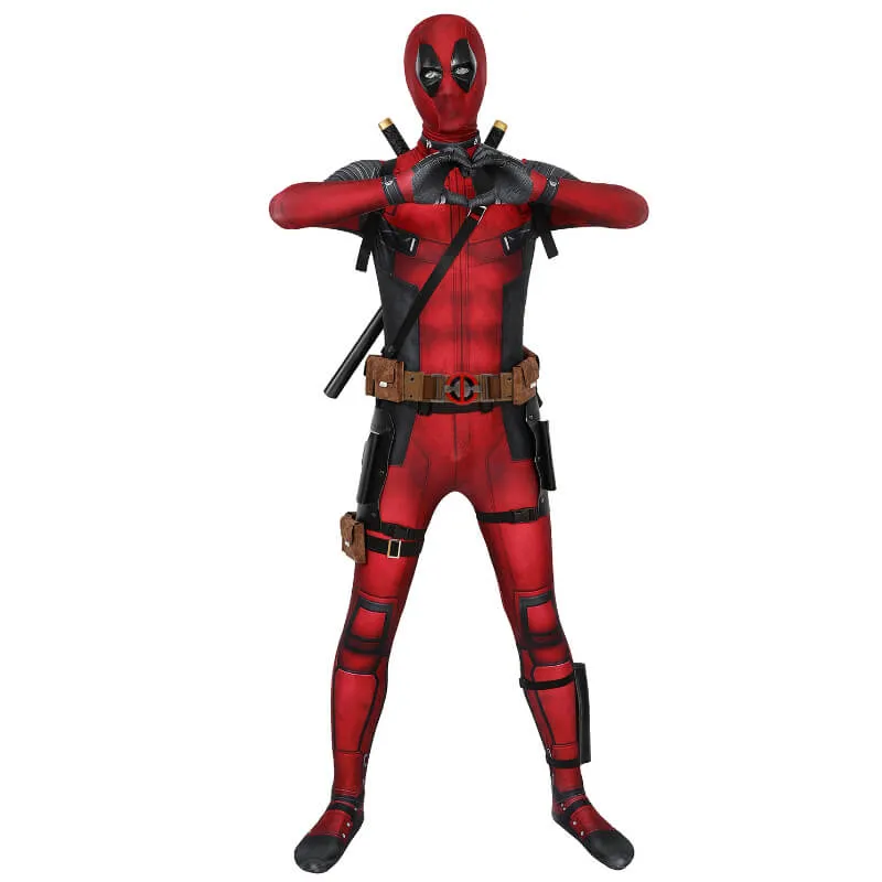 Deadpool 3 Costume Adults Wade Wilson Bodysuit Spandex Deadpool Bodysuit ACcosplay