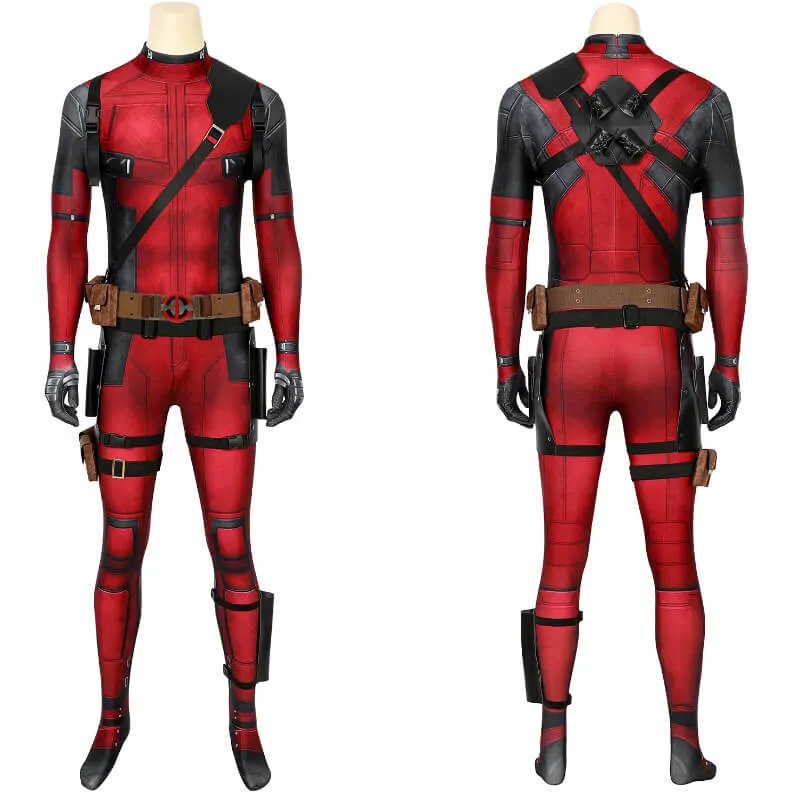 Deadpool 3 Costume Adults Wade Wilson Bodysuit Spandex Deadpool Bodysuit ACcosplay