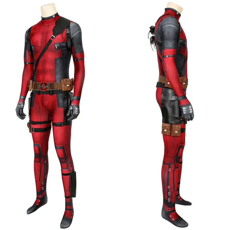 Deadpool 3 Costume Adults Wade Wilson Bodysuit Spandex Deadpool Bodysuit ACcosplay