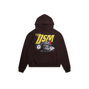 Diet Starts Monday French Terry Biker Hoodie (Brown)