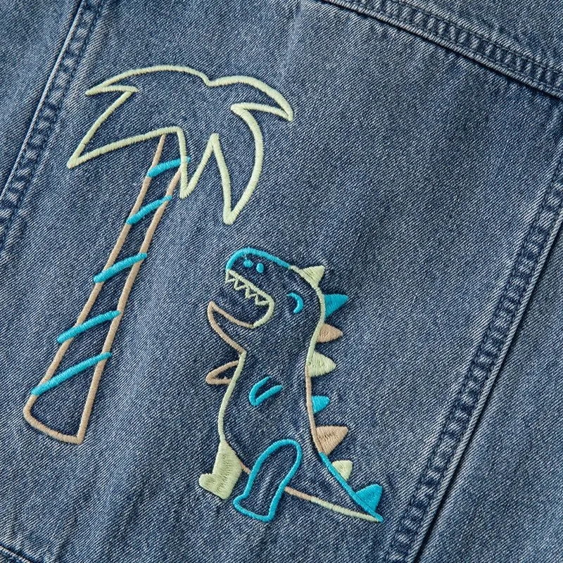 Dinosaur Haunt Boy Blue Denim Jacket