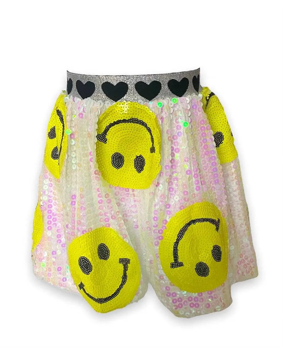 Don't Worry Be Happy Sequin Skirt