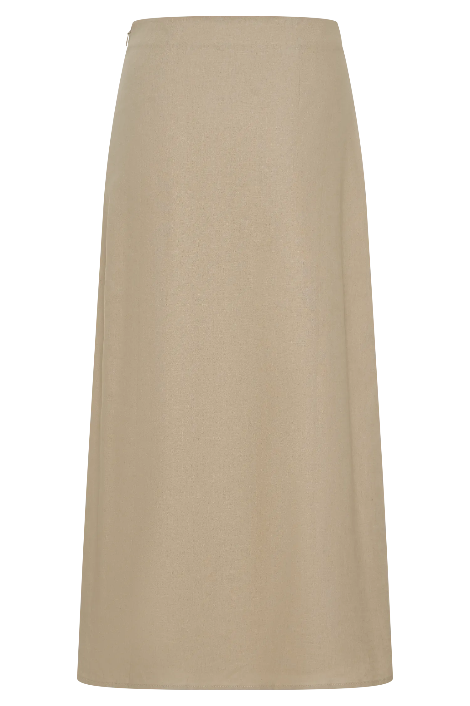 Dora Linen Midi Skirt - Natural