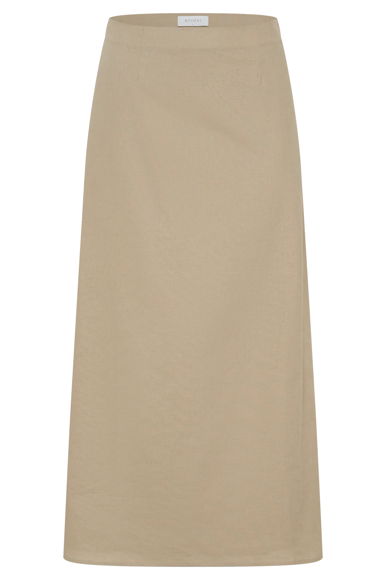 Dora Linen Midi Skirt - Natural