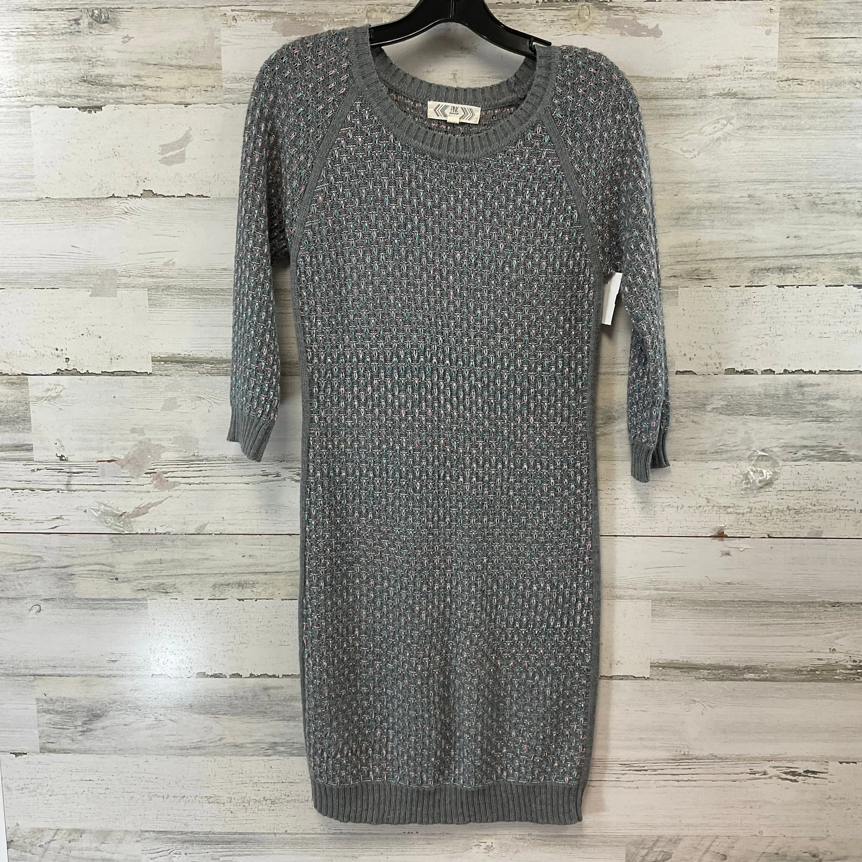 Dress Sweater By Pink Rose In Grey, Size: M