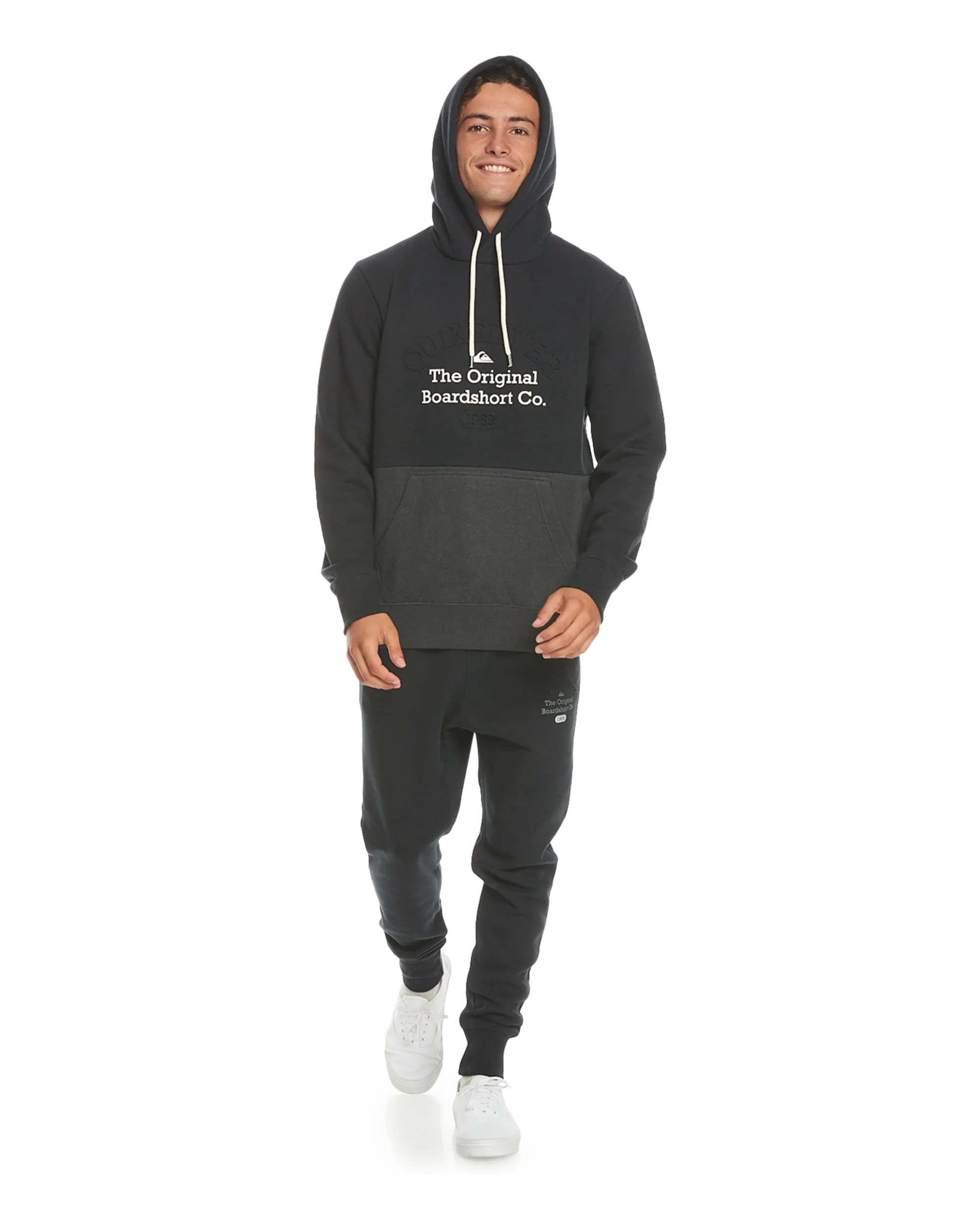 Emboss Hoodie in Black