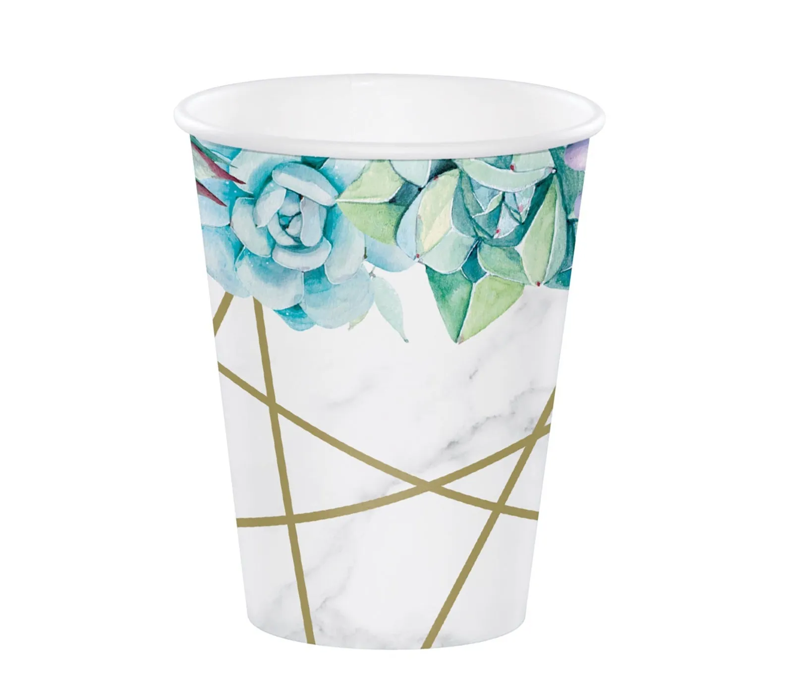 Geometric Succulent Party Cups