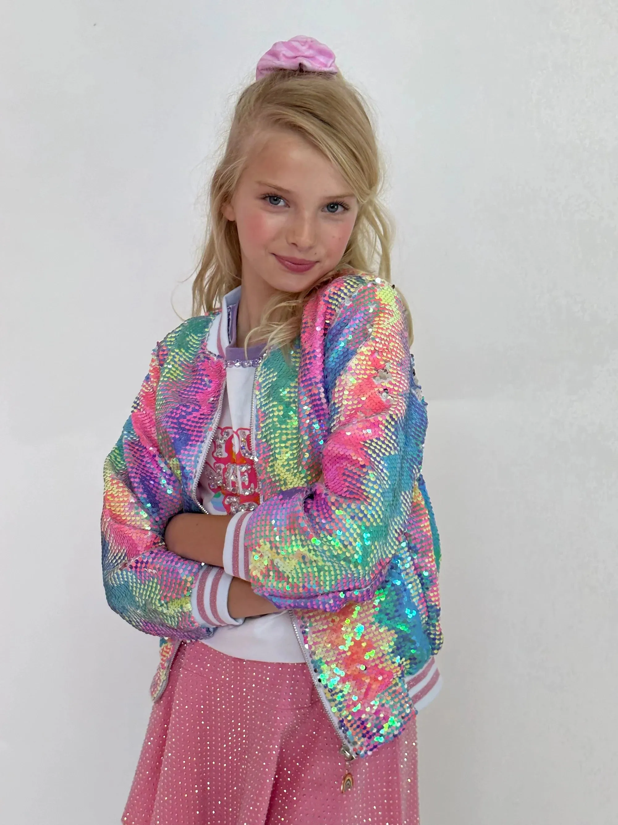 Girls Kaleidoscope Sequin Bomber