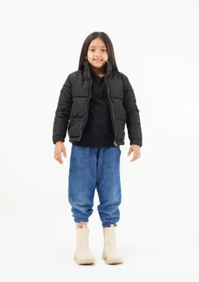 Girls Puffer Jacket - Black