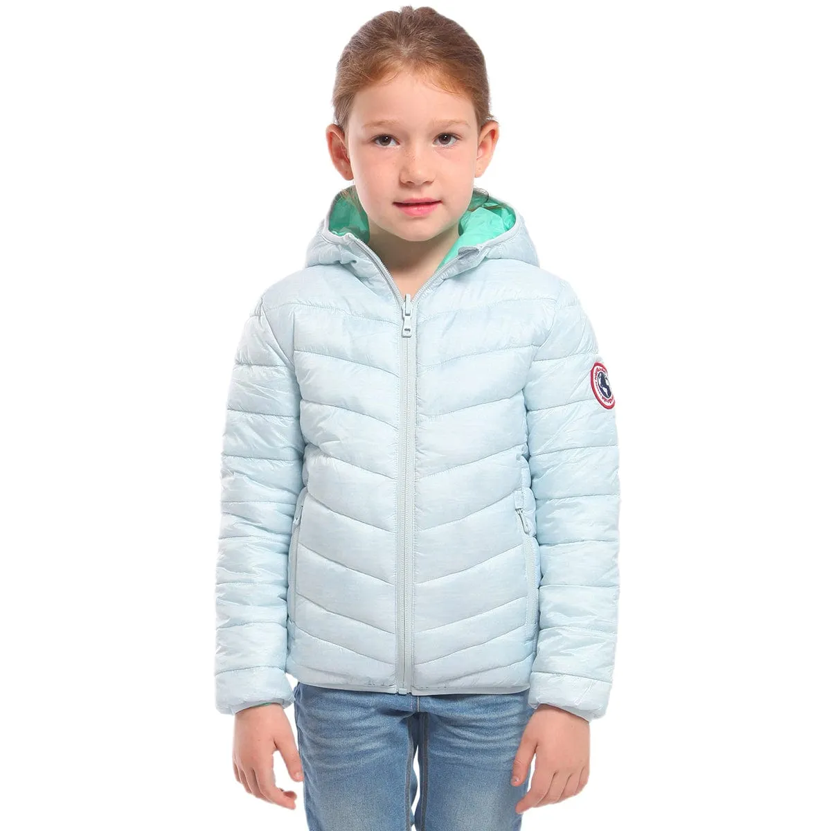 Girls' Reversible Lightweight Puffer Jacket